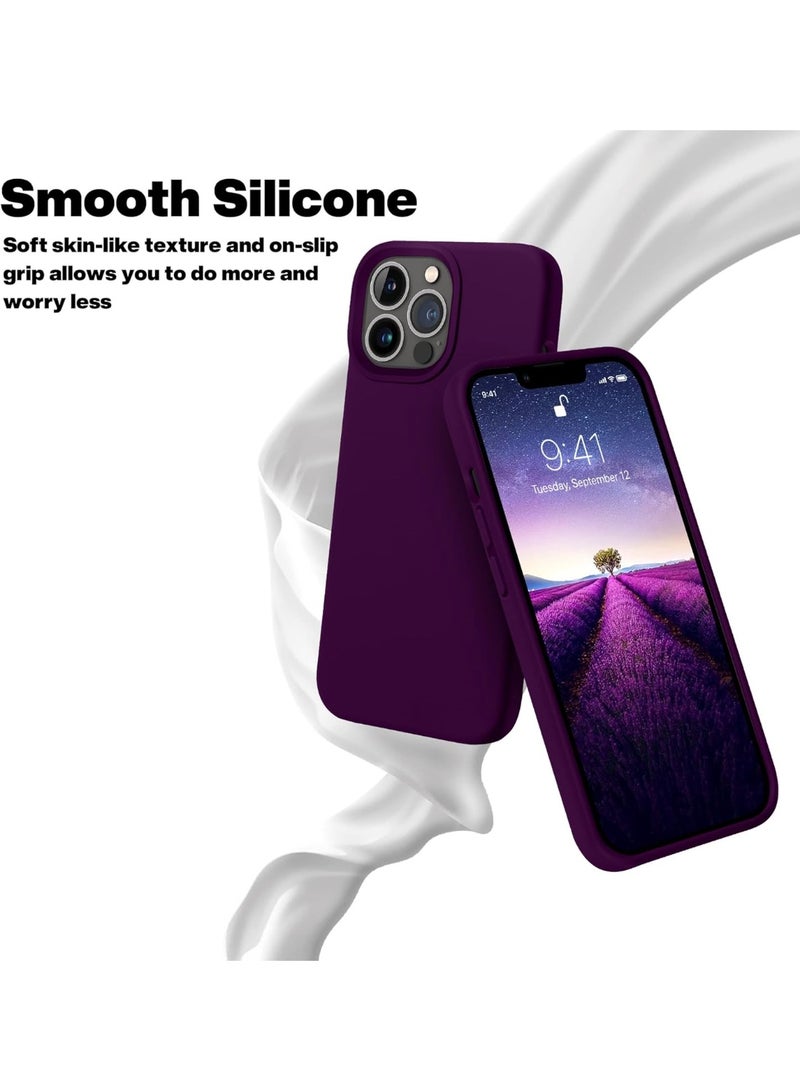 جراب سيليكون سائل ناعم لهاتف iPhone 13 Pro Max، يوفر حماية كاملة ضد الصدمات، بغطاء غير لامع وبطانة داخلية ناعمة من الألياف الدقيقة، وغطاء خلفي نحيف لهاتف iPhone 13 Pro Max. - Image 4